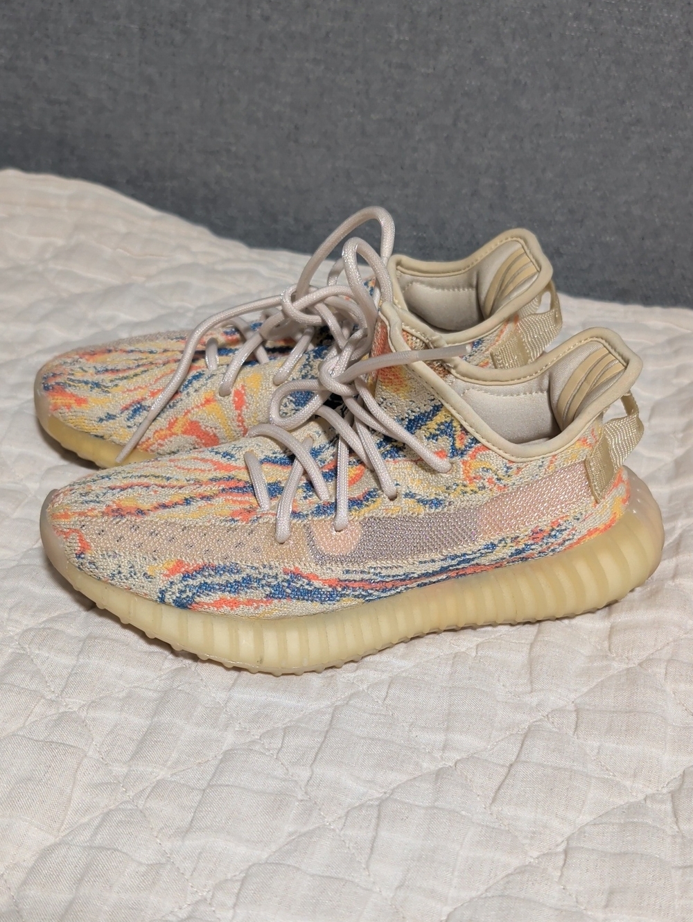 Adidas Yeezy Boost 350 V2 Low MX Oat Kids Sneakers - Cream/Pastel